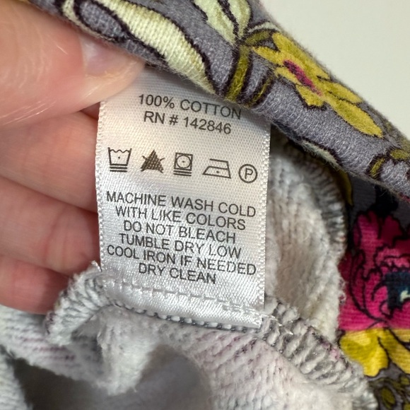 RHODE Floral Simone Crop Sweatshirt Pink Yellow Grey Women’s Size Large - Picture 4 of 6